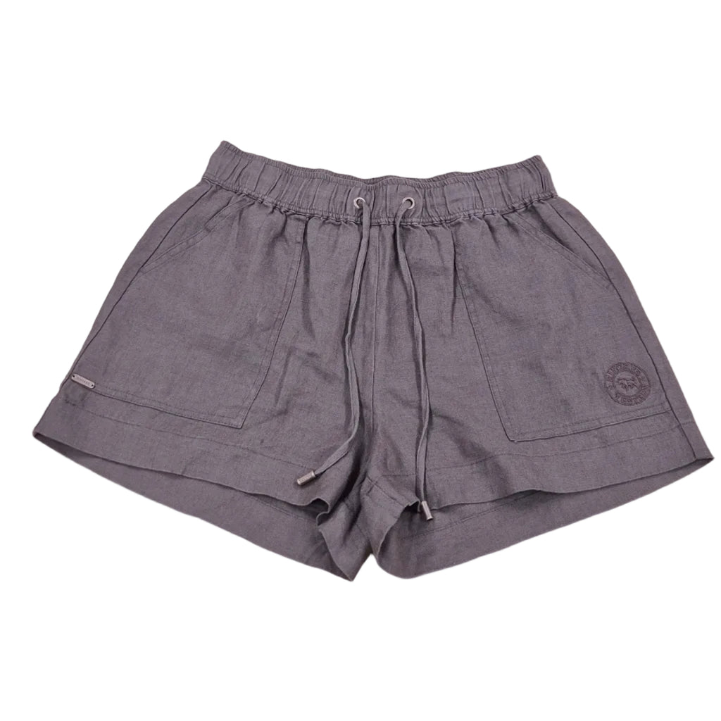 Ringers Western Womens Kinsley Linen Drawstring Shorts (225179RW) Chocolate
