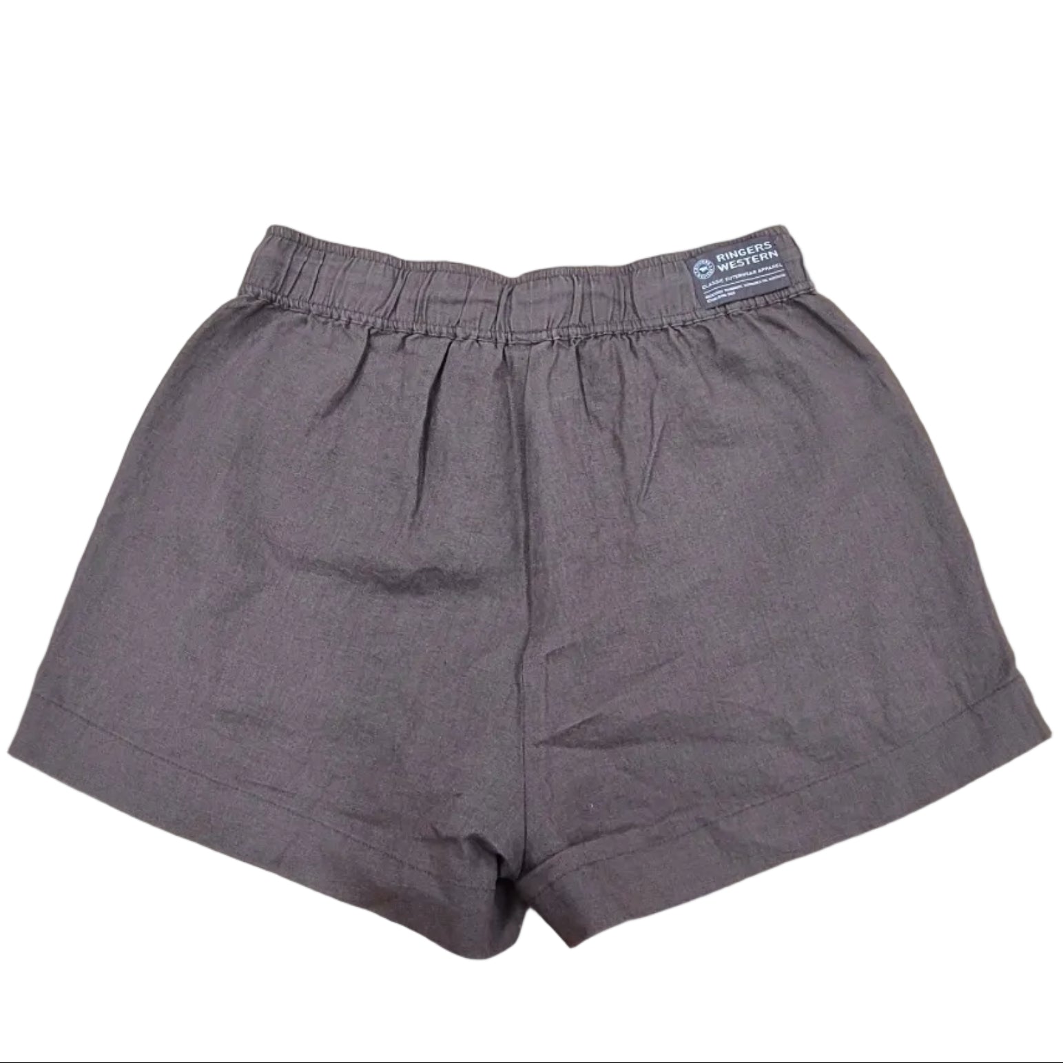 Ringers Western Womens Kinsley Linen Drawstring Shorts (225179RW) Chocolate