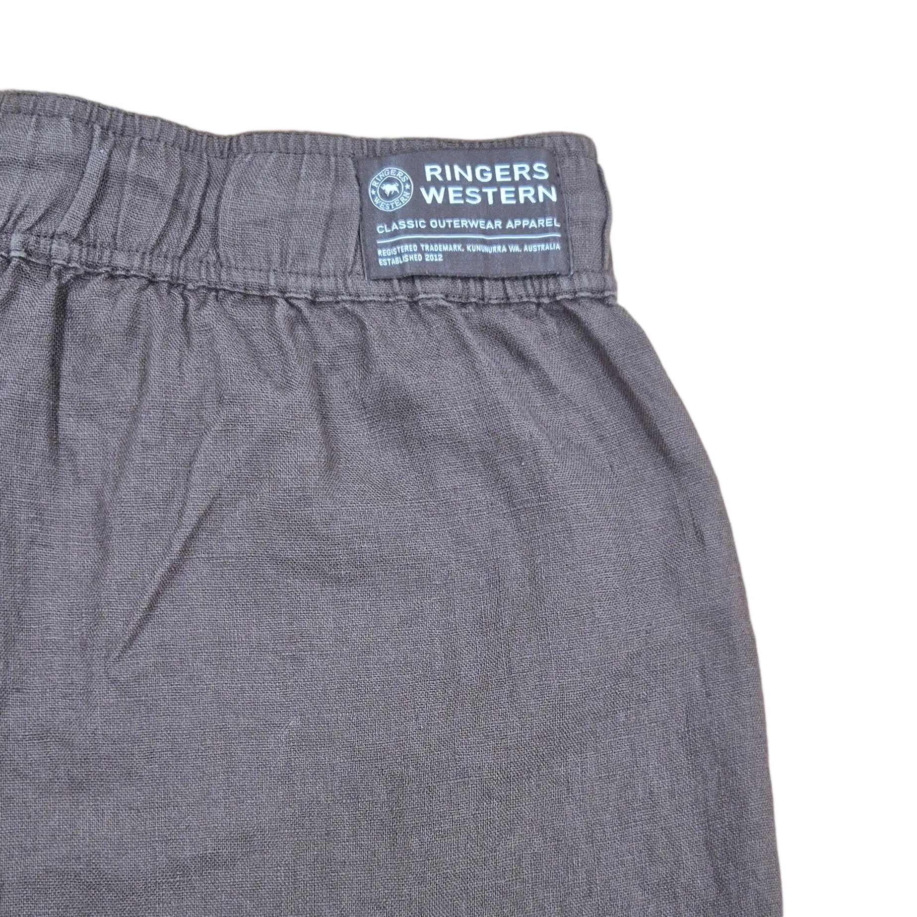 
Ringers Western Womens Kinsley Linen Drawstring Shorts (225179RW)  Chocolate
