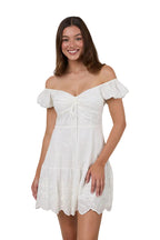 Ringers Western Womens Marisol Broderie Mini Dress (225223RW)  White