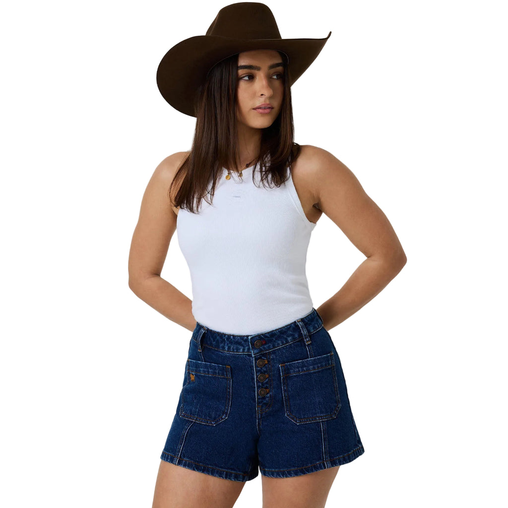 Ringers Western Womens Mollie High Rise Sailor Shorts (225134RW)  Classic Blue