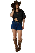 Ringers Western Womens Mollie High Rise Sailor Shorts (225134RW)  Classic Blue
