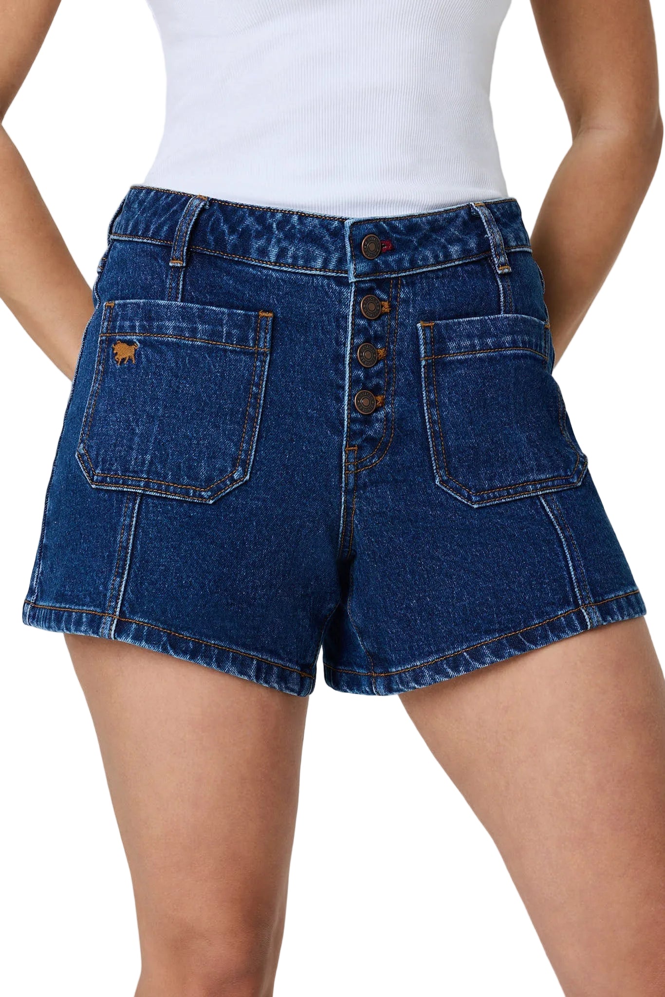 Ringers Western Womens Mollie High Rise Sailor Shorts (225134RW)  Classic Blue