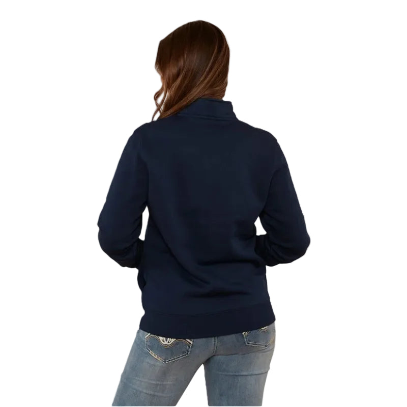 Ringers Western Womens Peninsula 1/4 Zip Jumper (223091RW) Navy