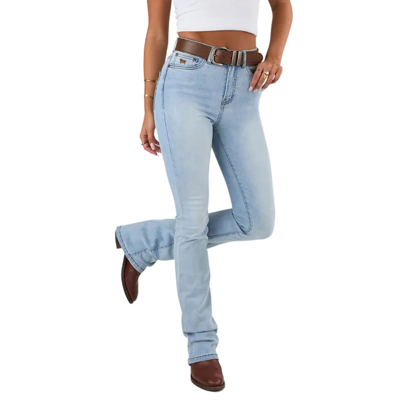 Ringers Western Womens Penny Rodeo High Rise Bootleg Jeans (222104RW) Vintage Light Blue