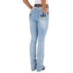 Ringers Western Womens Penny Rodeo High Rise Bootleg Jeans (222104RW) Vintage Light Blue