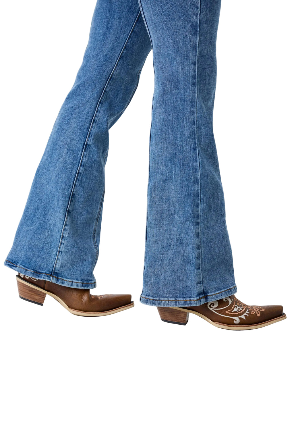 Ringers Western Womens Penny Starstruck High Rise Bootleg Jeans (225133RW)  Mid Blue