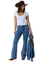 Ringers Western Womens Penny Starstruck High Rise Bootleg Jeans (225133RW)  Mid Blue
