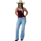 Ringers Western Womens Ridin' Dirty Rib Scoop Neck Tank (225248RW)  Plum