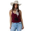 Ringers Western Womens Ridin' Dirty Rib Scoop Neck Tank (225248RW)  Plum