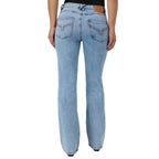 Ringers Western Womens Rodeo Rose Lace Front Mid Rise Bootleg Jeans (225160RW)  Light Blue