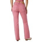 Ringers Western Womens Rodeo Rose Lace Front Mid Rise Bootleg Jeans (225160RW)  Washed Pink