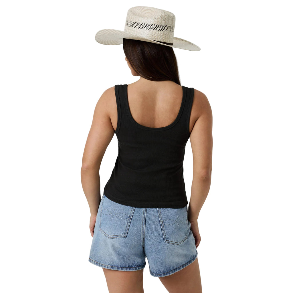 Ringers Western Womens Roxy Studded Tank (225247RW)  Washed Black