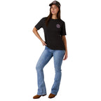Ringers Western Womens Signature Bull Loose S/S Tee (220018RW) Charcoal/Pink Camo