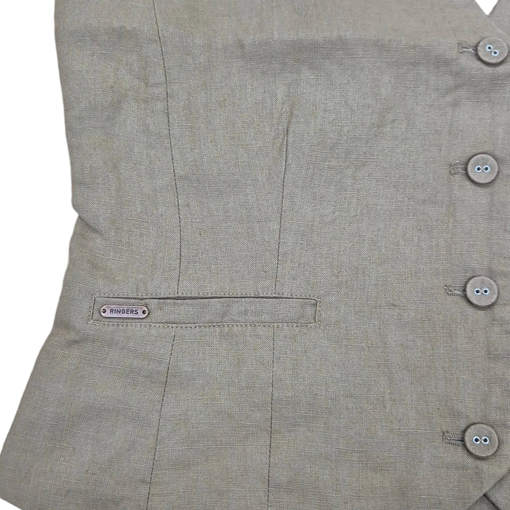 Ringers Western Womens Zahra Linen Vest (225183RW)  Caramel