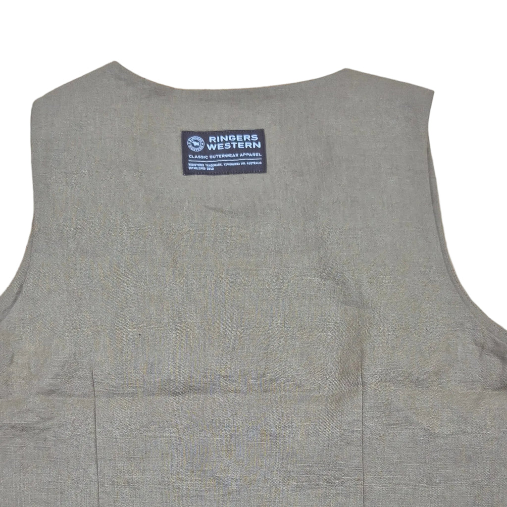 Ringers Western Womens Zahra Linen Vest (225183RW)  Caramel