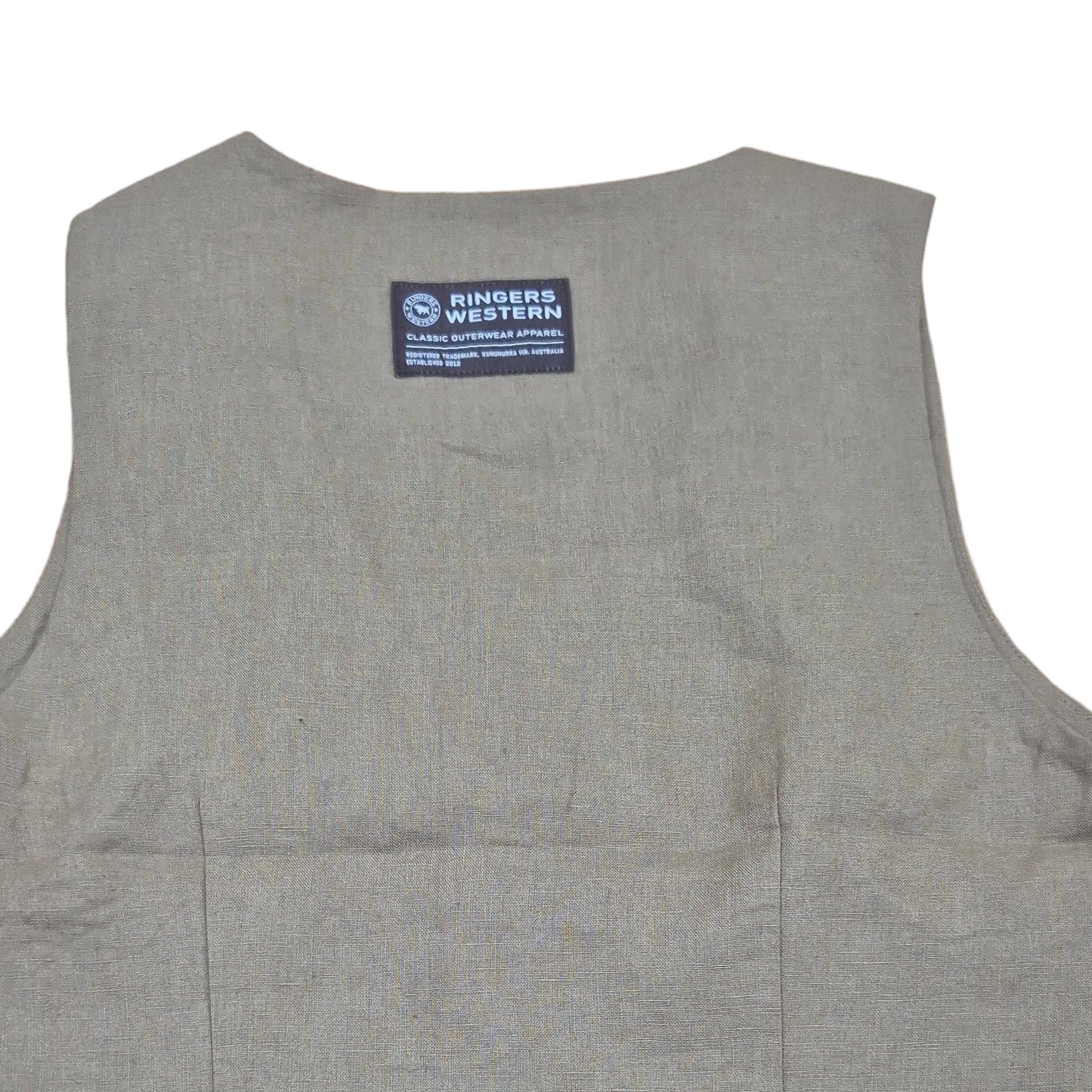 Ringers Western Womens Zahra Linen Vest (225183RW)  Caramel