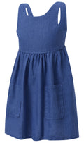 Ritemate Girls Pilbara Zoe Linen Sun Dress (RMPC159) Deep Blue