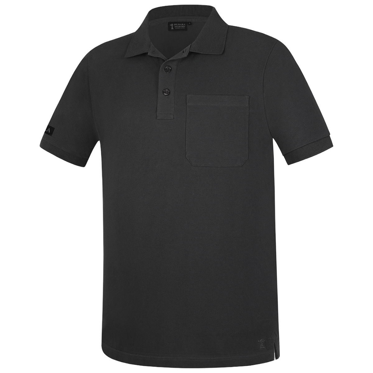 Ritemate Mens Pilbara Classic S/S Pocket Polo (RMPC156) Charcoal