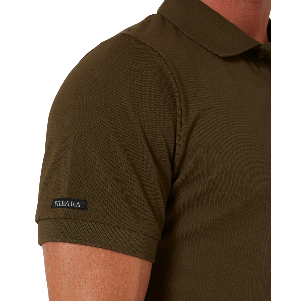 Ritemate Mens Pilbara Classic S/S Pocket Polo (RMPC156) Olive