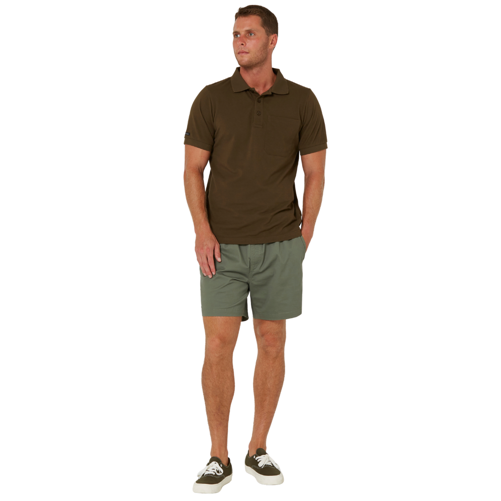 Ritemate Mens Pilbara Classic S/S Pocket Polo (RMPC156) Olive