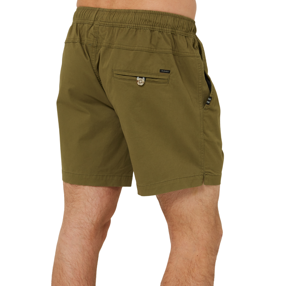 Ritemate Mens Pilbara Cotton Stretch Walk Shorts (RMPC121) Capers