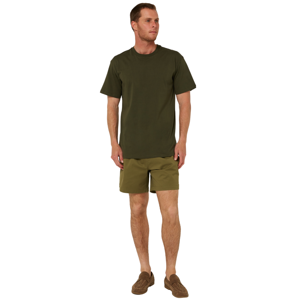Ritemate Mens Pilbara Cotton Stretch Walk Shorts (RMPC121) Capers