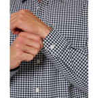 Ritemate Mens Pilbara L/S Gingham Shirt (RMPC173) Navy/White