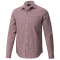 Ritemate Mens Pilbara L/S Gingham Shirt (RMPC173) Ochre/White