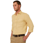 Ritemate Mens Pilbara L/S Linen Shirt (RMPC055) Desert