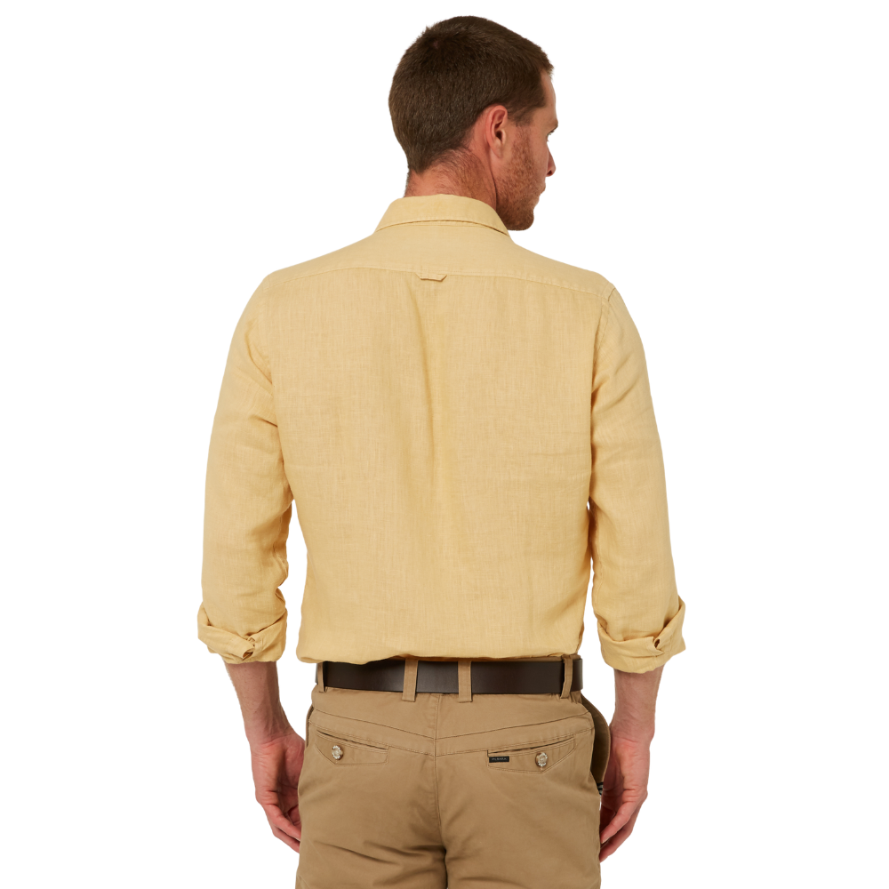 Ritemate Mens Pilbara L/S Linen Shirt (RMPC055) Desert