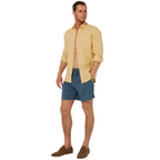 Ritemate Mens Pilbara L/S Linen Shirt (RMPC055) Desert