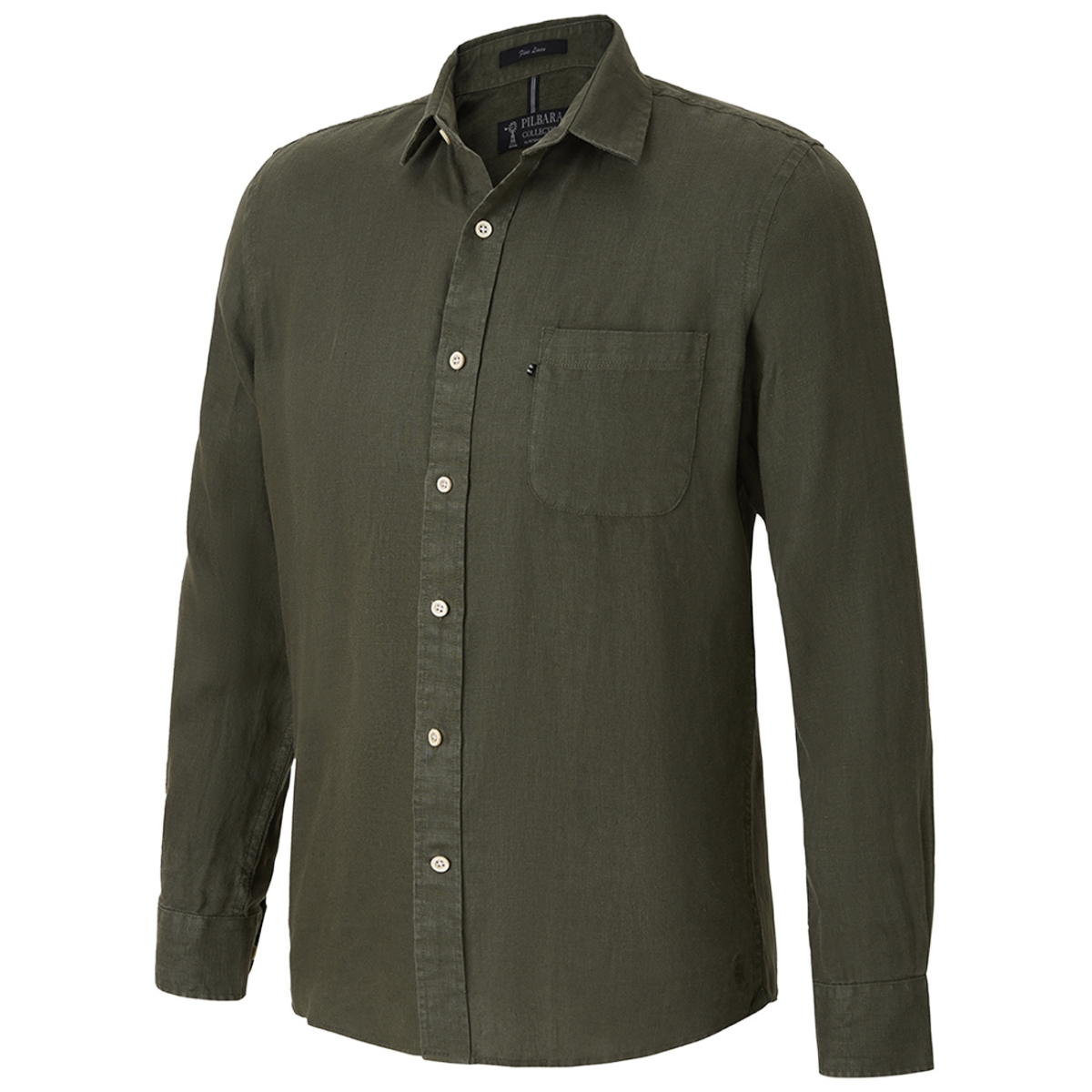 Ritemate Mens Pilbara L/S Linen Shirt (RMPC055) Olive
