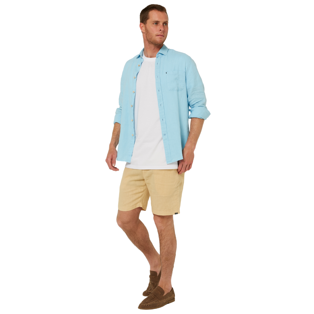 Ritemate Mens Pilbara Linen Shorts (RMPC078) Desert
