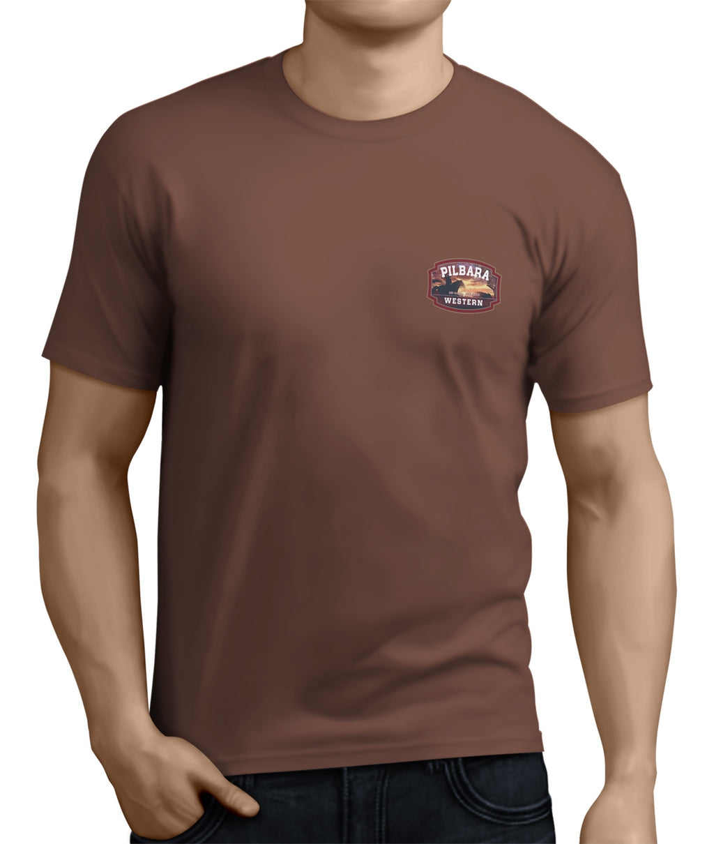 Ritemate Mens Pilbara Rope Riding S/S Tee (RMTC031) Brown