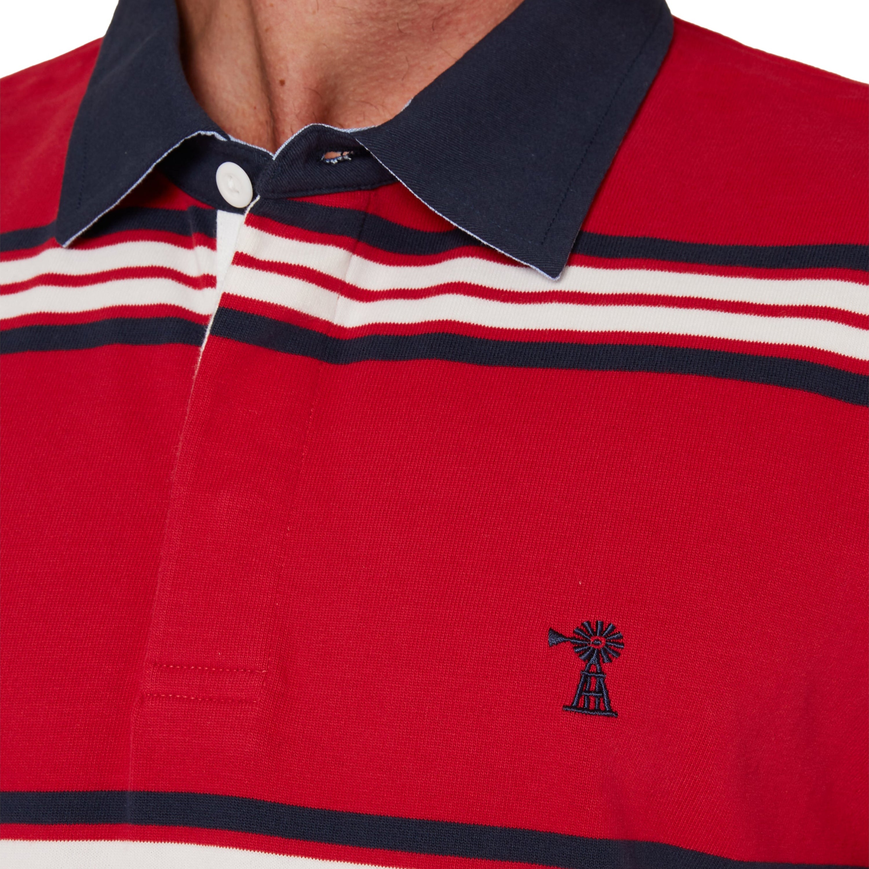 Ritemate Mens Pilbara Rugby (RMPC162) Crimson/Navy/White