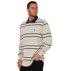 Ritemate Mens Pilbara Rugby (RMPC162) Pumice Stone/Navy/White