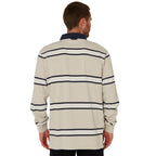 Ritemate Mens Pilbara Rugby (RMPC162) Pumice Stone/Navy/White