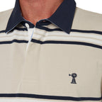 Ritemate Mens Pilbara Rugby (RMPC162) Pumice Stone/Navy/White