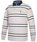 Ritemate Mens Pilbara Rugby (RMPC162) Pumice Stone/Navy/White