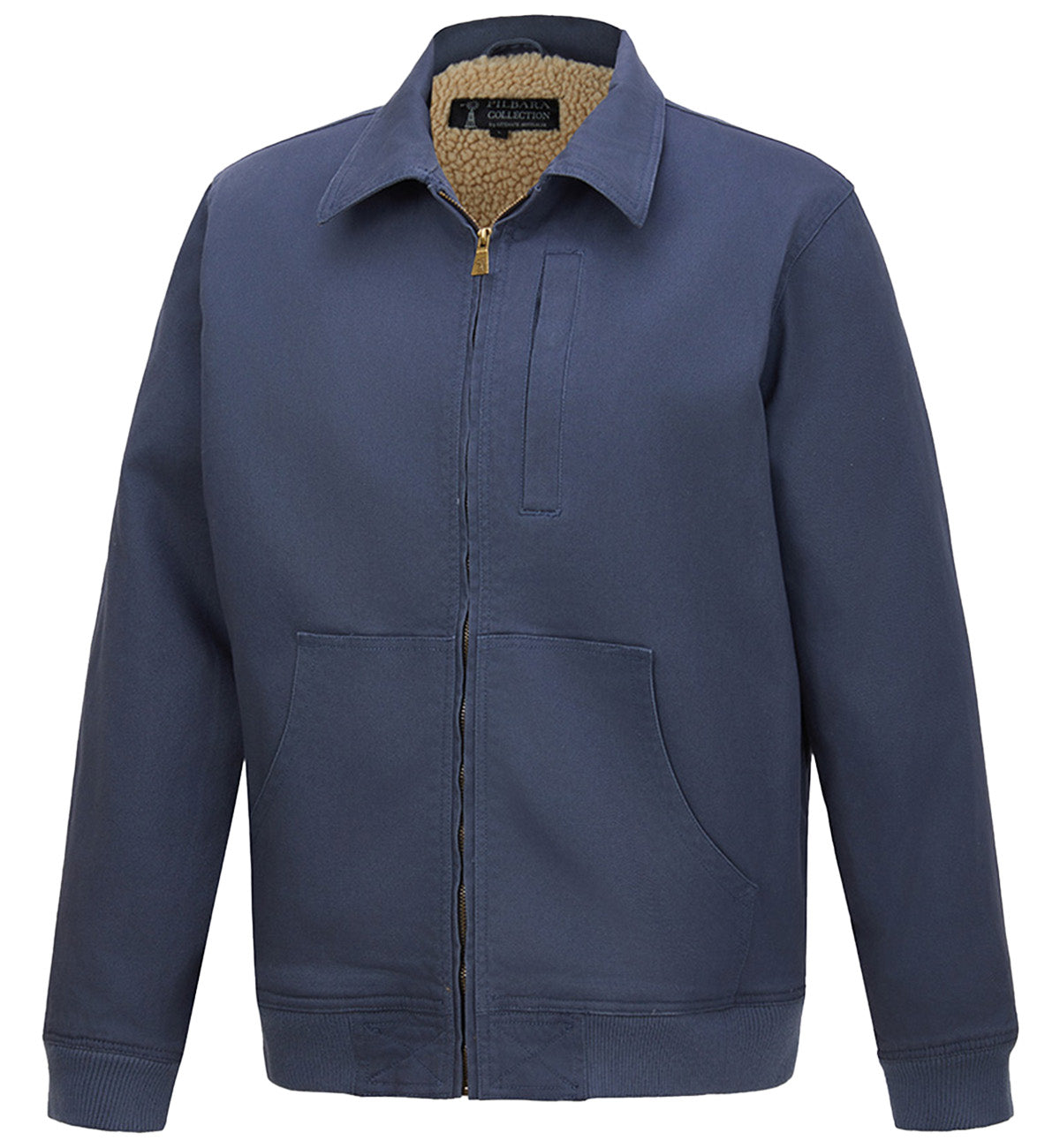 Ritemate Mens Pilbara Sherpa Bomber Jacket (RMPC123) Steel Blue