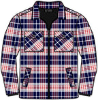 Ritemate Mens Pilbara Sherpa Lined Jacket (RMPC056) Navy/Red/White
