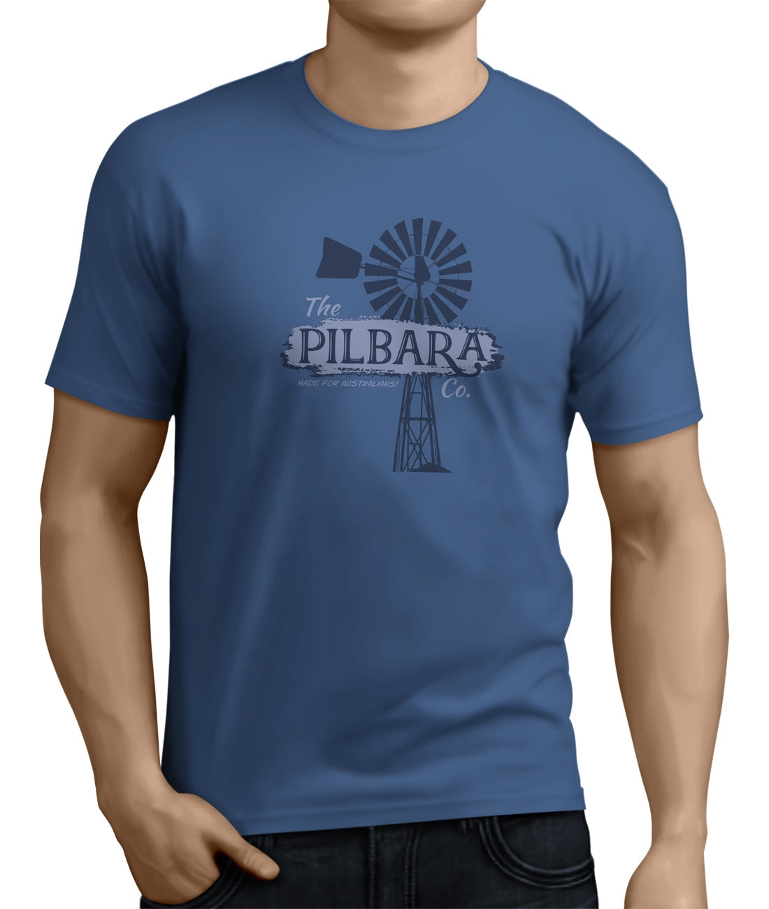 Ritemate Mens Pilbara The Pilbara Co. S/S Tee (RMTC033) Admiral