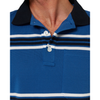 Ritemate Mens Pilbara Y/D Striped S/S Pocket Polo (RMPC182) Deep Blue/White/Navy