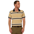 Ritemate Mens Pilbara Y/D Striped S/S Pocket Polo (RMPC182) Desert/White/Navy