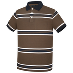 Ritemate Mens Pilbara Y/D Striped S/S Pocket Polo (RMPC182) Olive/White/Navy