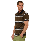 Ritemate Mens Pilbara Y/D Striped S/S Pocket Polo (RMPC182) Olive/White/Navy