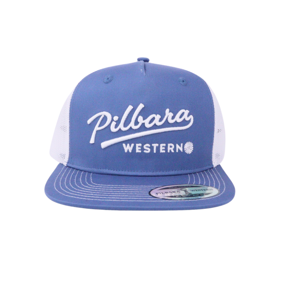 Ritemate  Pilbara Ball Park Cap (RMTC047) Mid Blue White