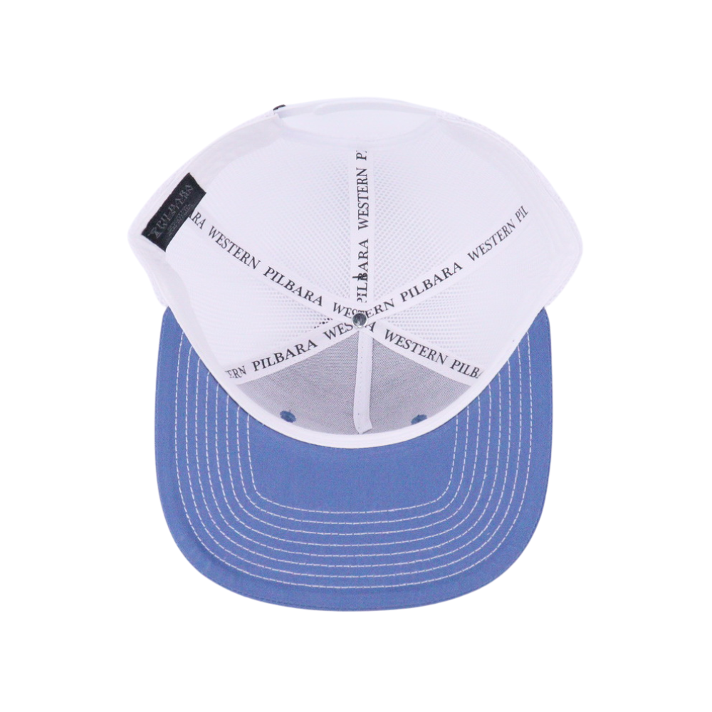 Ritemate  Pilbara Ball Park Cap (RMTC047) Mid Blue White