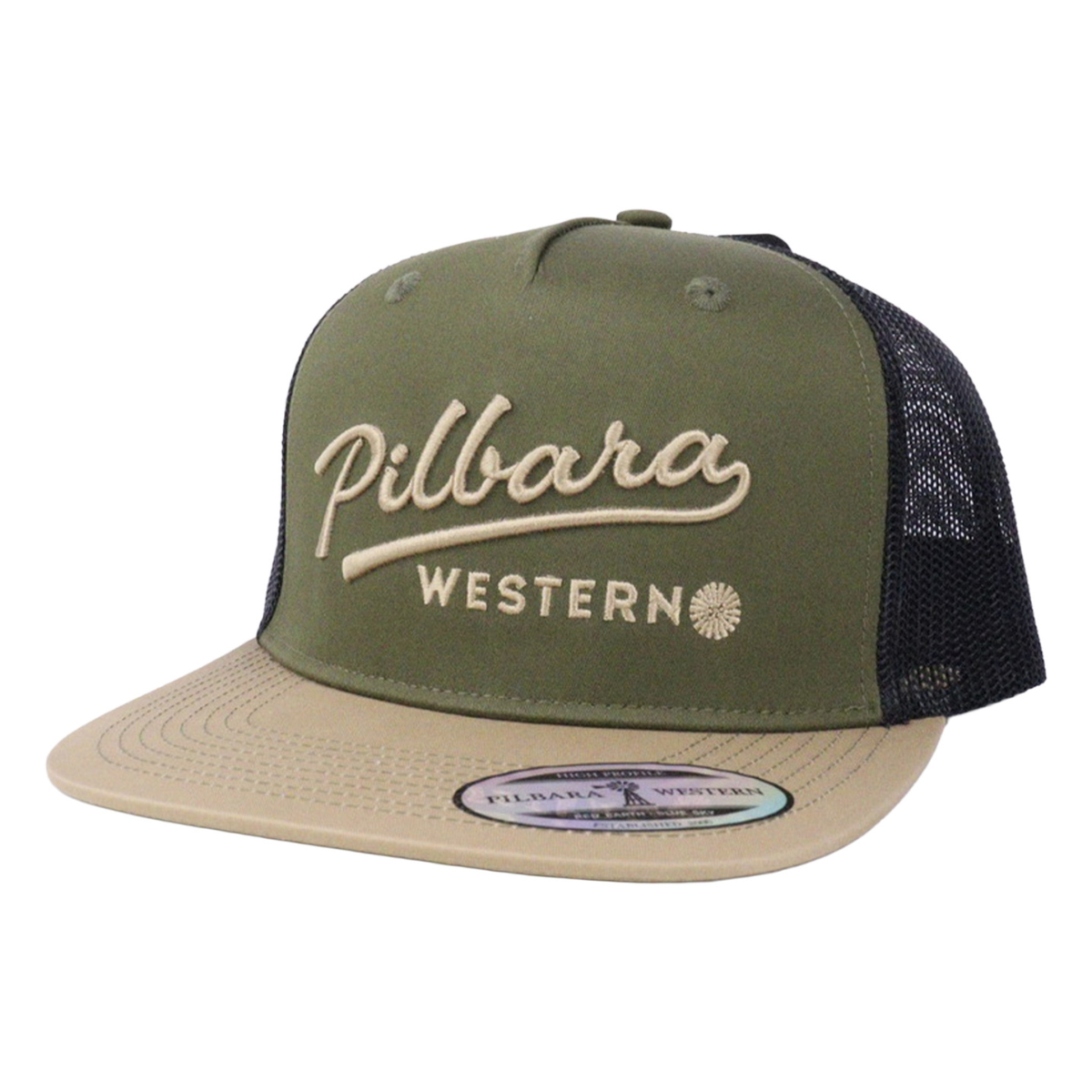 Ritemate  Pilbara Ball Park Cap (RMTC047) Olive Tan Black